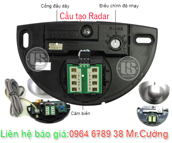 Cấu tạo radar cảm biến cho cửa cuốn ussolution