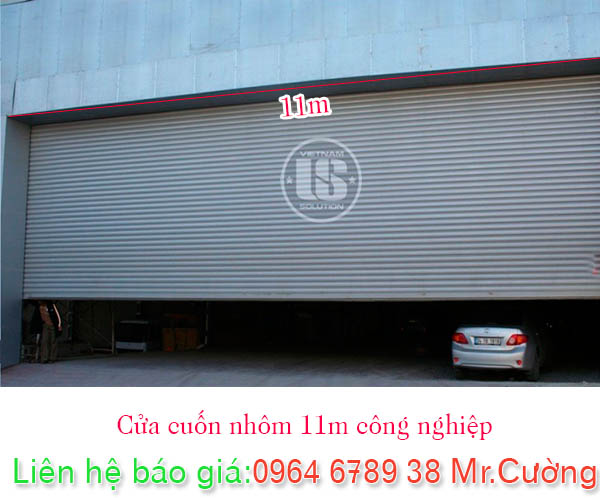 Cửa cuốn 11m nhôm