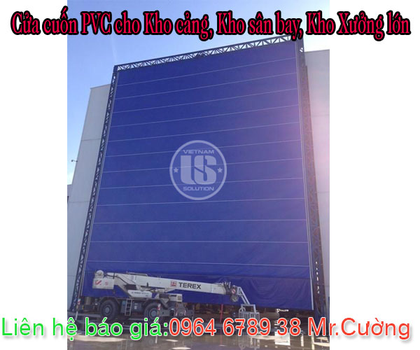 Cửa cuốn PVC cho kho bãi sân bay, kho xưởng lớn