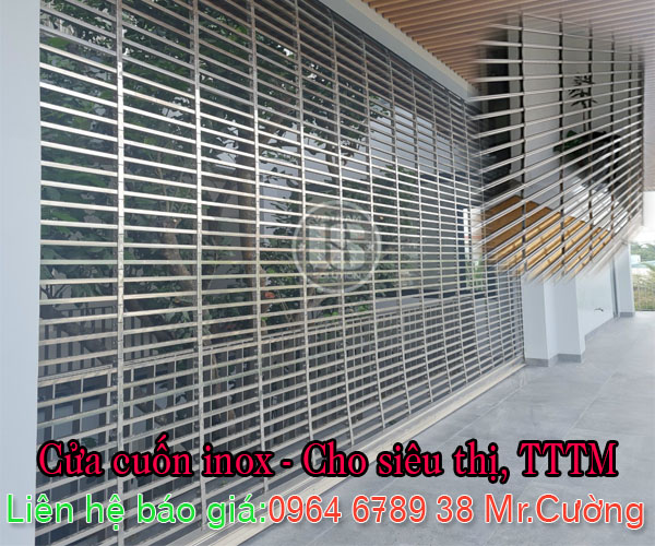 Cửa cuốn inox cho siêu thị và TTTM