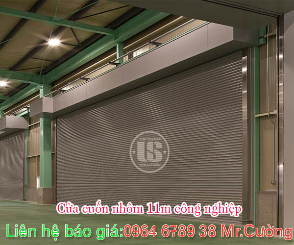 Cửa cuốn nhôm 11m công nghiệp