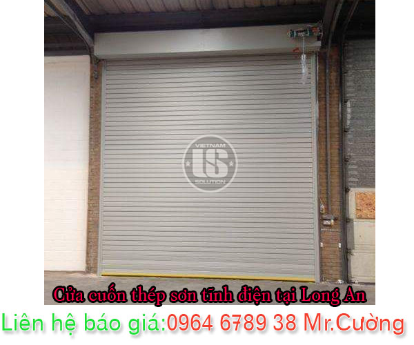 Cửa cuốn thép sơn tĩnh điện tại Long An