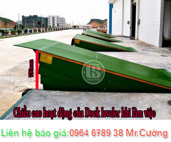 Chiều cao hoạt động của Dock leveler khi làm việc US SOLUTION