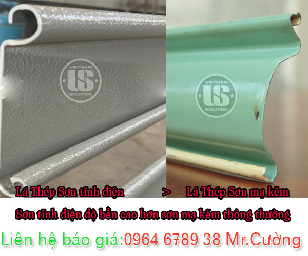Lá thép sơn tĩnh điện độ bền cao hơn sơn mạ kẽm