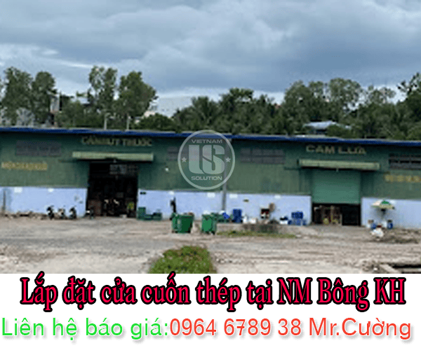 Lắp đặt cửa cuốn thép tại NM Bông Khánh Hòa
