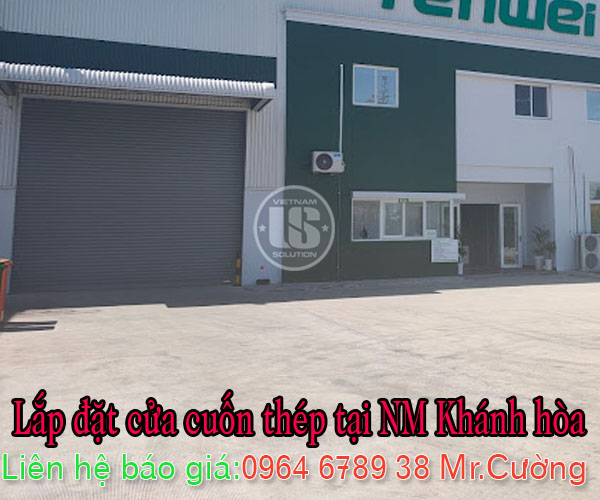 Lắp đtặ cửa cuốn thép tại NM Khánh hòa