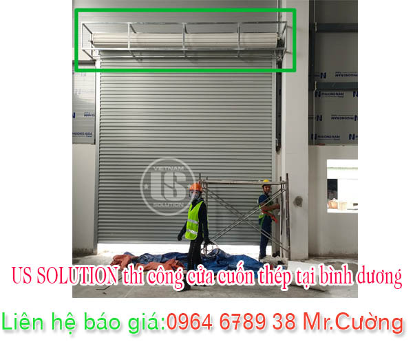 US Solution đơn vị thi công cửa cuốn thép tại bình dương