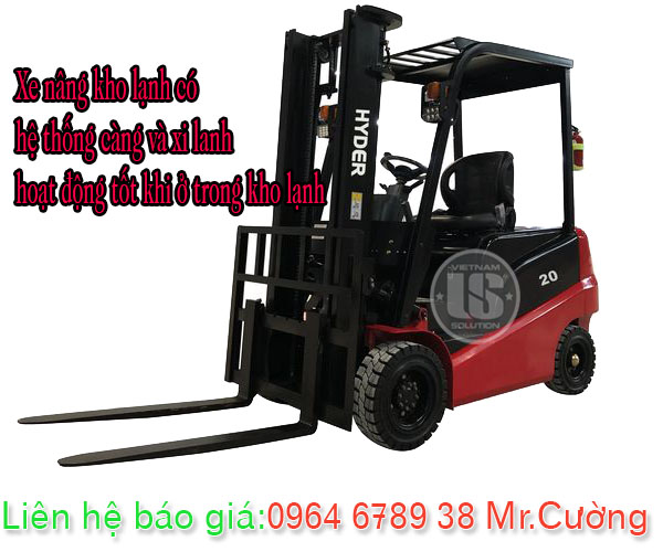 Xe nâng kho lạnh có hệ thống xilanh hoạt động tốt trong kho lạnh